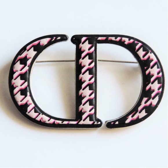 Dior Jewelry - Authentic Christian Dior Brooch Houndstooth